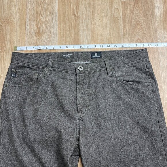 ADRIANO GOLDSCHMIED PANTS MENS SIZE 38 SUEDED THE GRADUATE TAILORED LEG NEUTRAL - Picture 8 of 10